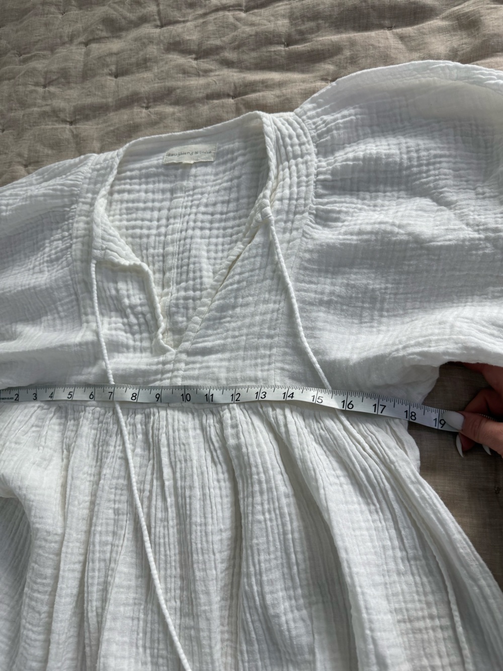 Daughters of India Kyra mini dress white gauze Size XS - Picture 11 of 12